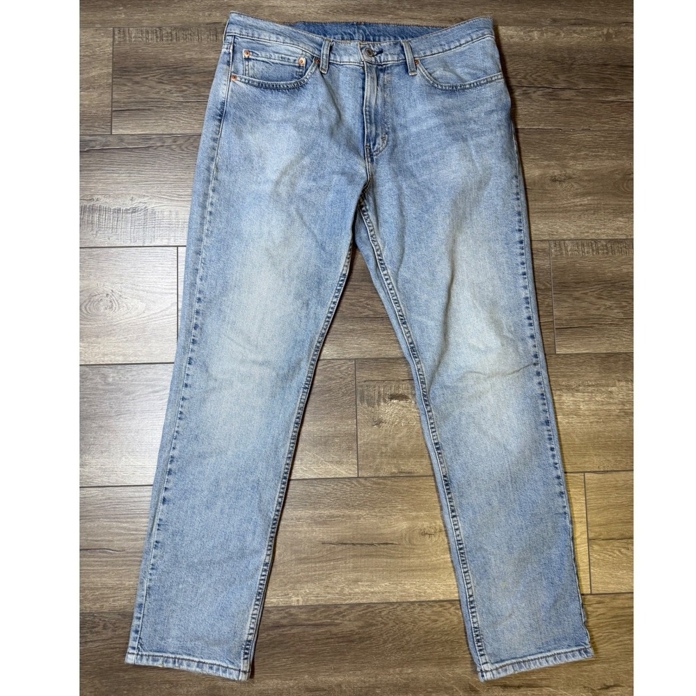 Levis 511 Slim Fit Jeans Mens 34x32 Light Wash Blue Denim 04511-5236